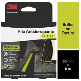 Fita Antiderrapante Fosforescente Neon 50mmX5m - Safety-Walk 3M