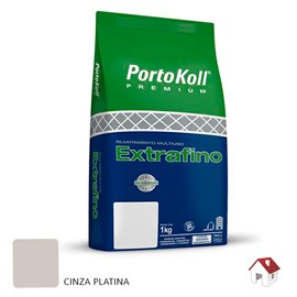 Rejunte Cinza Platina Extrafino Portokoll Multiuso 12kg